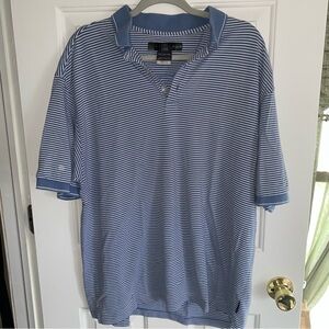 Nike Golf men’s Dri-Fit blue striped polo shirt XL